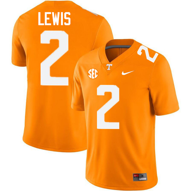 #2 Peyton Lewis UT Vols Jerseys,Tennessee Volunteers College Football Jerseys Stitched-Orange  #2 Peyton Lewis UT Vols Jerseys,Tennessee Volunteers College Football Jerseys Stitched-Orange